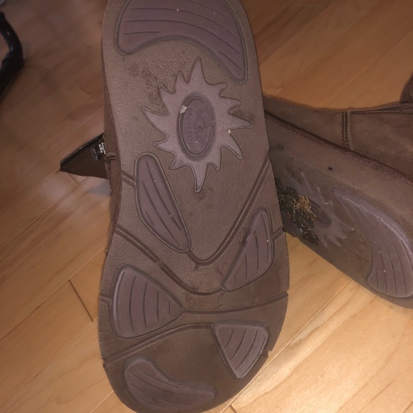 UGG Australia Sunset Zipper Brown Boots *LIKE NEW* - Picture 4 of 7